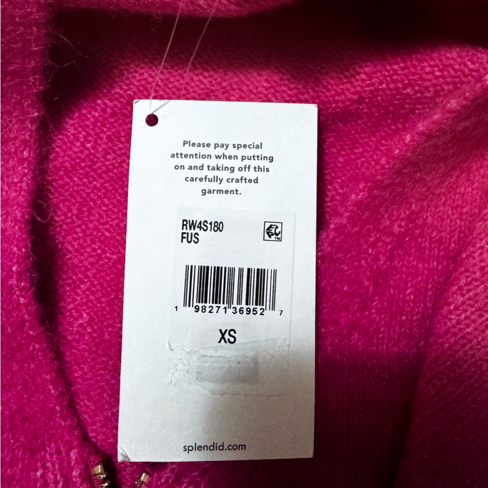 NWT•Splendid•Zeena Zip Front Cardigan
Fuschia•XS - Picture 6 of 10